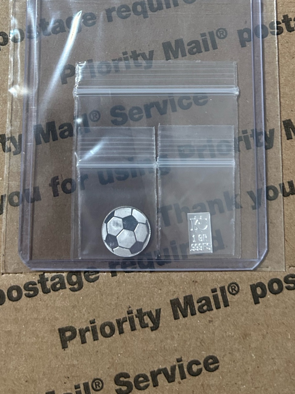 1 Gram Soccer Ball ⚽️ Fine Silver Coin .999